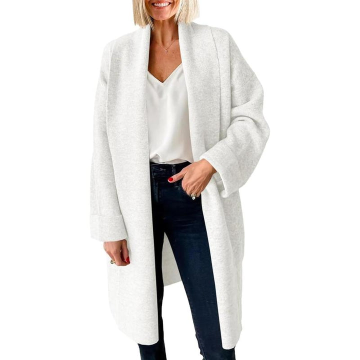 OLIVIENE™ - Komfortabel Chunky Åben Front Oversized Lang Cardigan