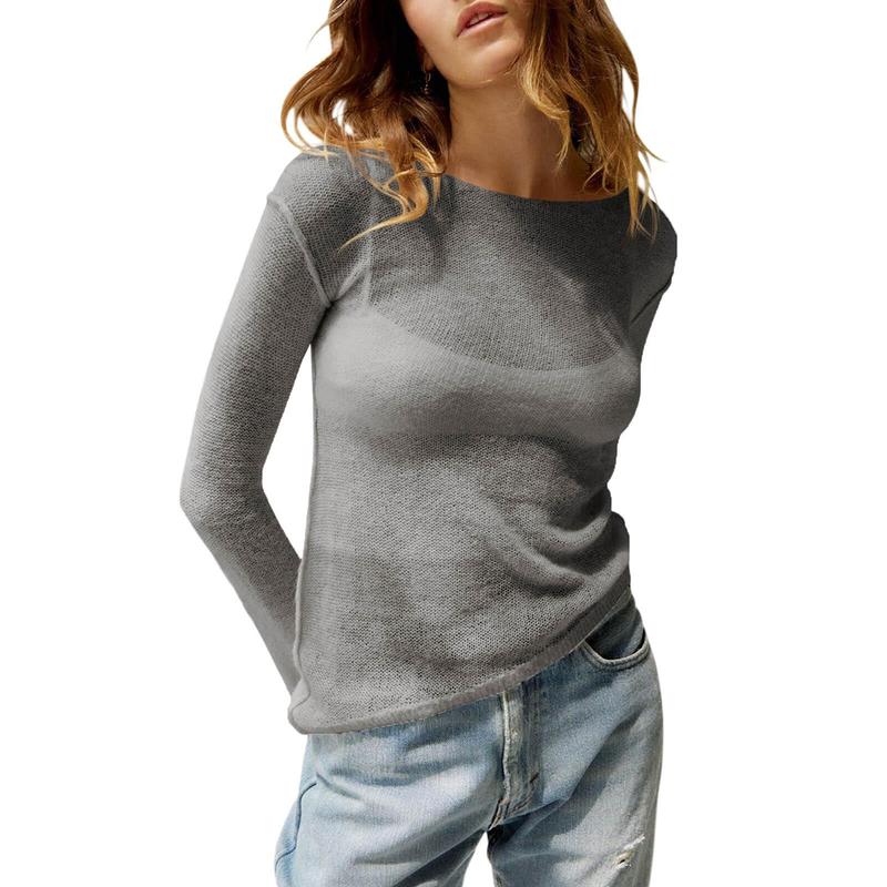 MHARLA™ - Letvægts Sommer Gennemsigtig Langærmet Top