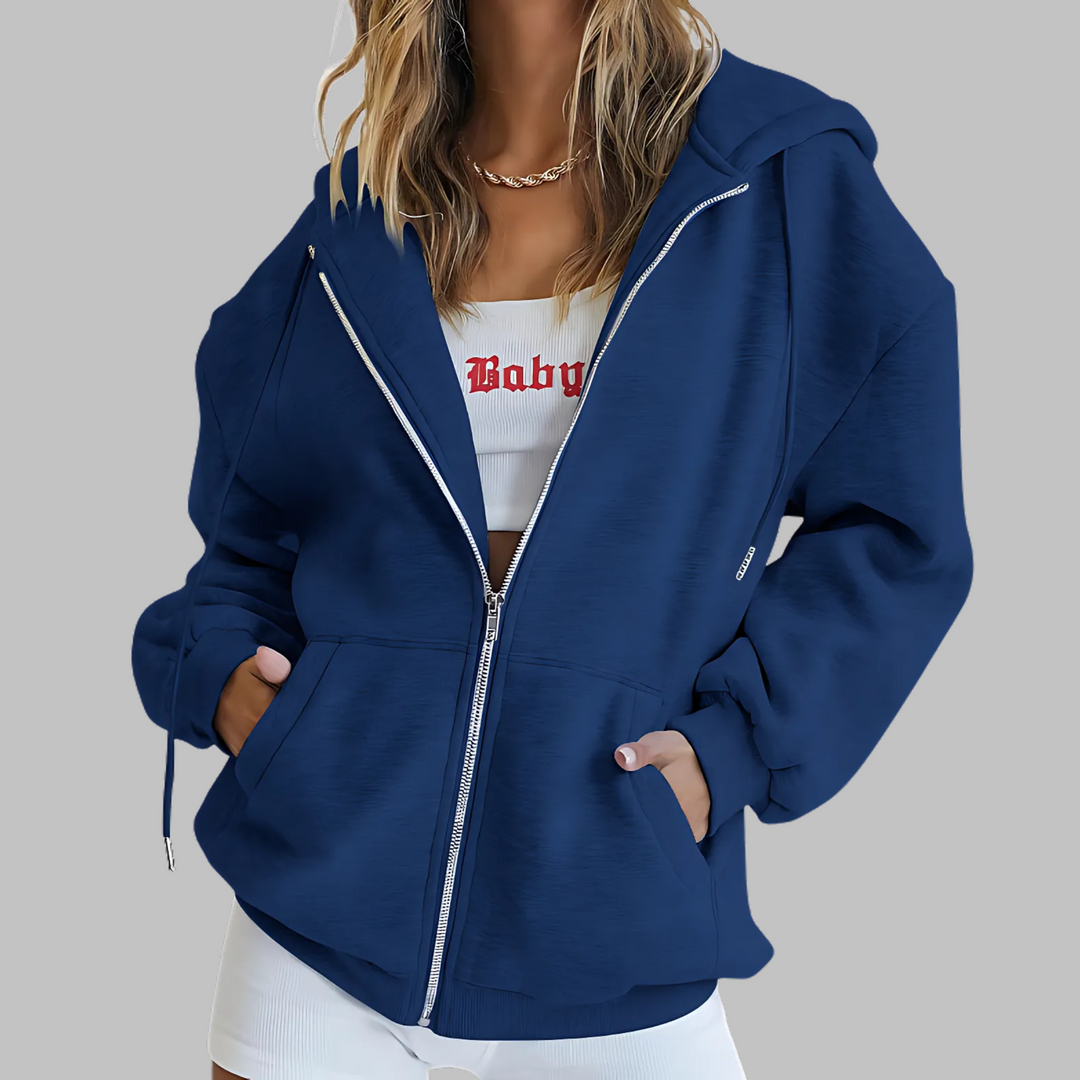 DARA™ - Klassisk Zip Up Oversized Hoodie Jakke