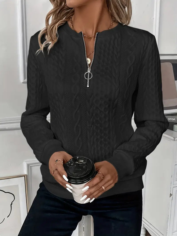 EMMA™ | Elegant Quarter-Zip Sweater
