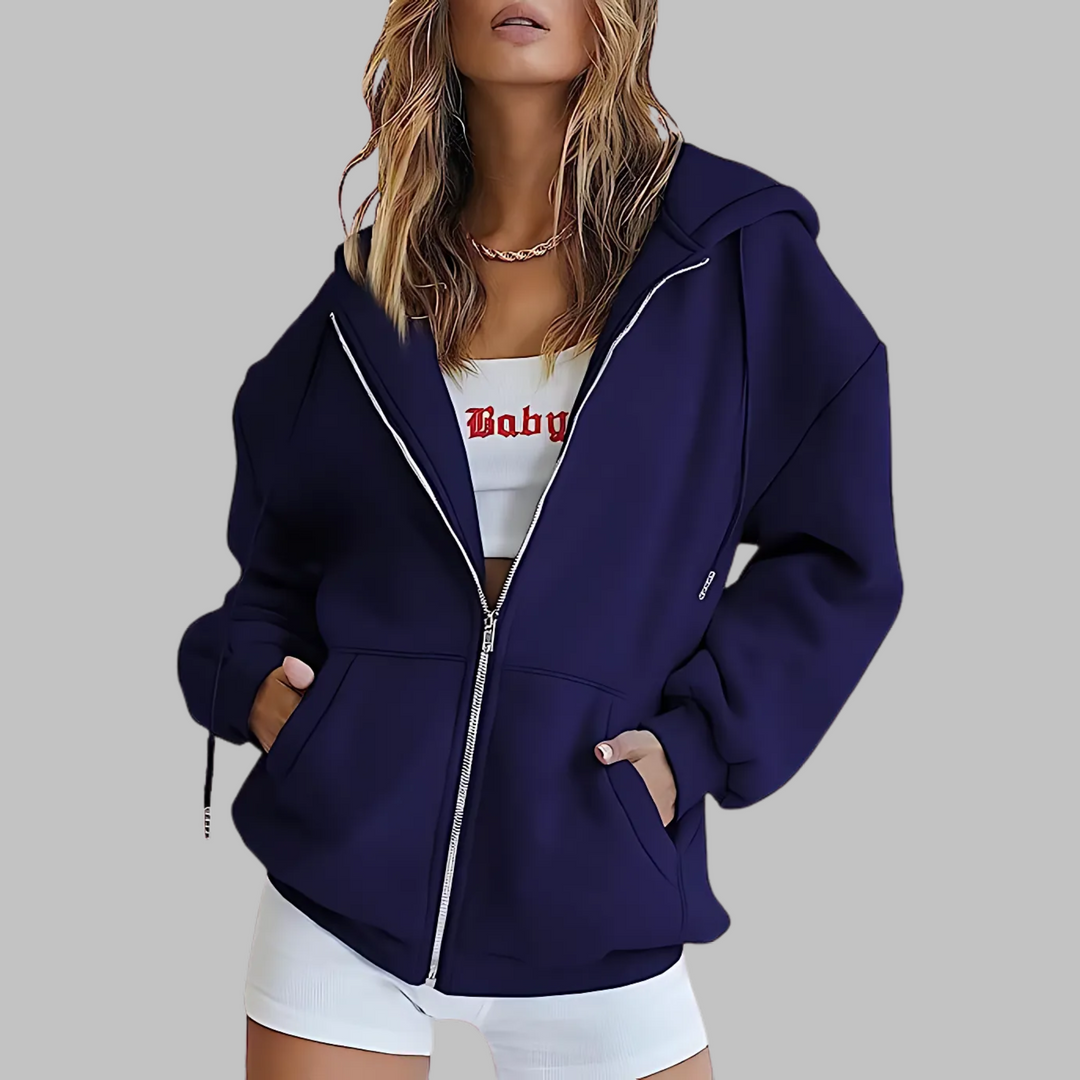DARA™ - Klassisk Zip Up Oversized Hoodie Jakke
