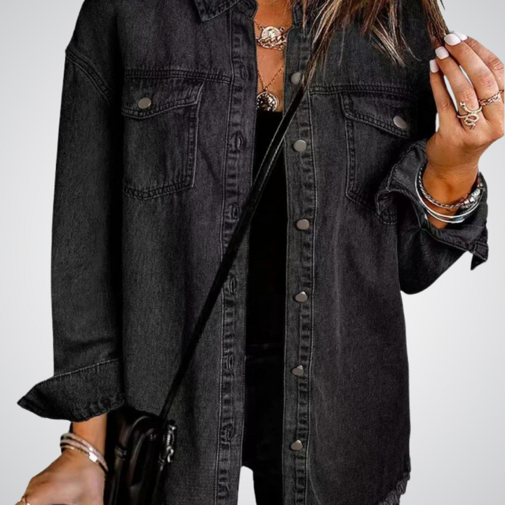 Mathilde™ - Klassisk Jeansjakke til Hverdagsbrug