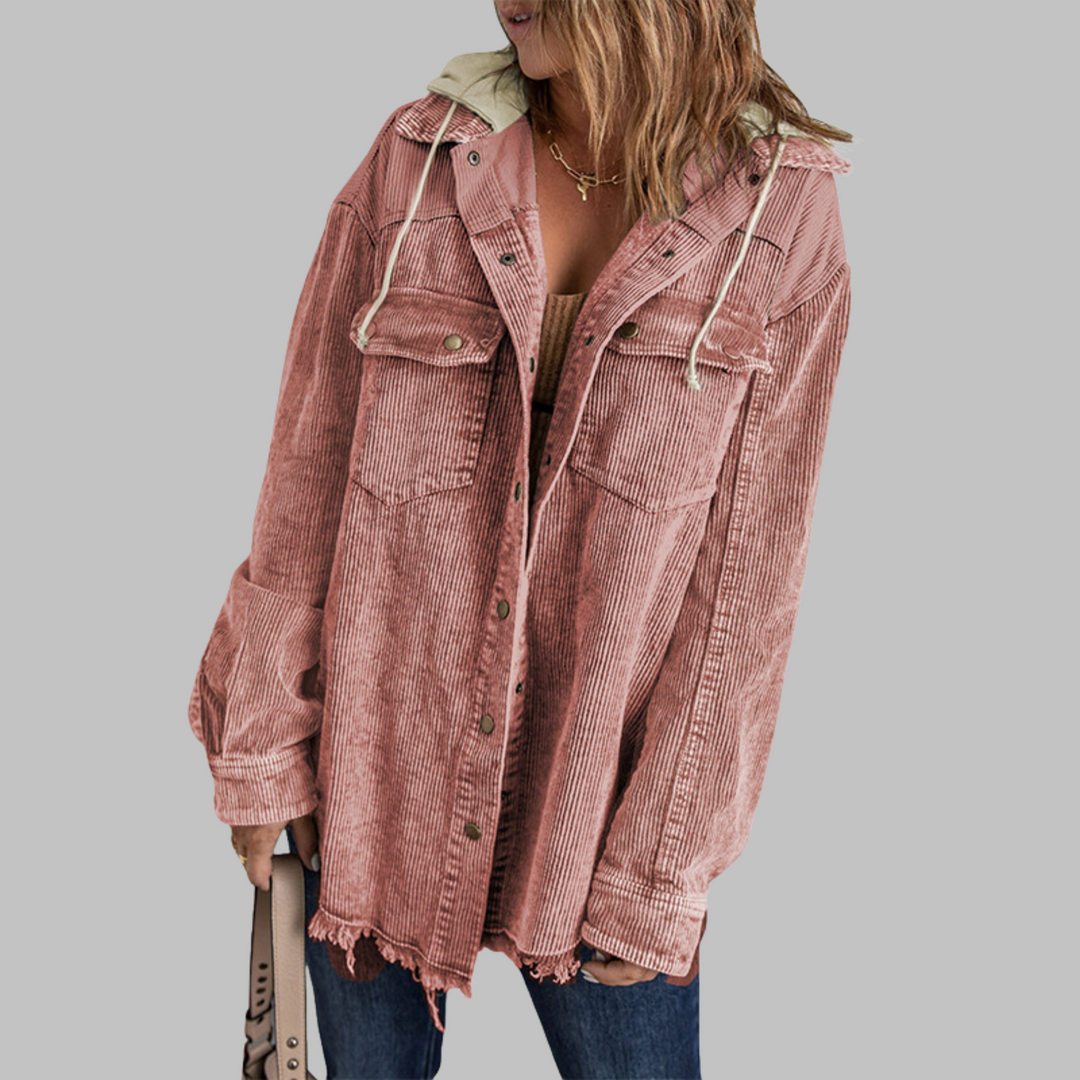 DABRINA™ - Klassisk Knap-ned Langærmet Hættetrøje