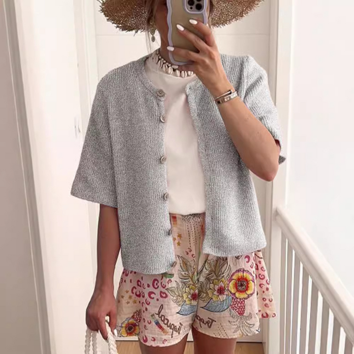 ALMA™ – Casual Sommer Letvægts Kortærmet Cardigan
