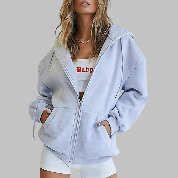 DARA™ - Klassisk Zip Up Oversized Hoodie Jakke