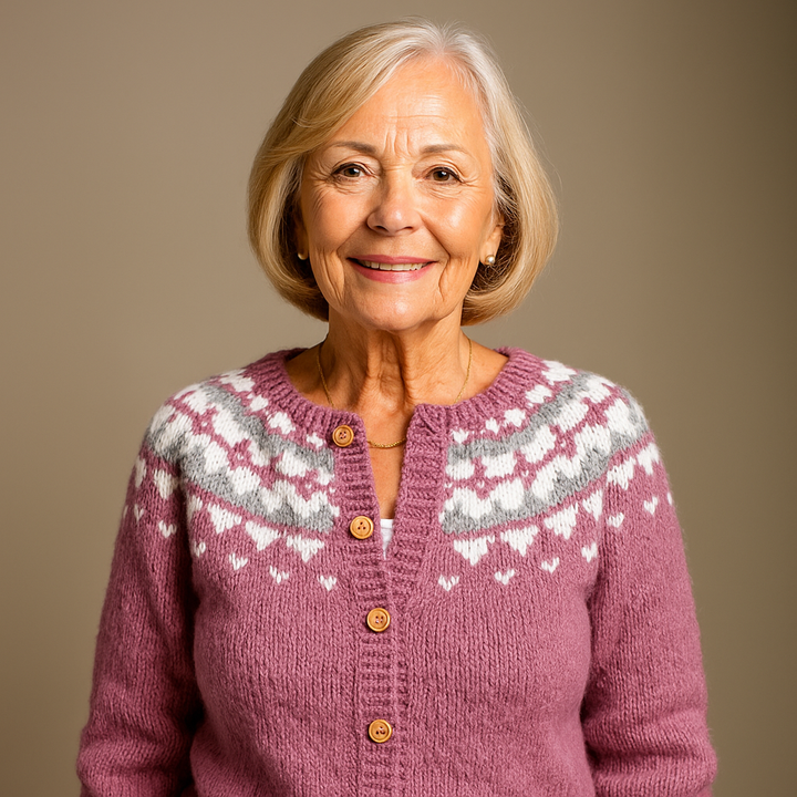 Orvokki™ - Retro islandsk strikjakke