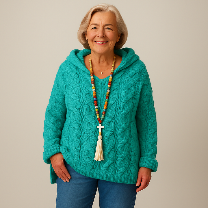 Heli™ – Behagelig og Stilfuld Strik Hoodie