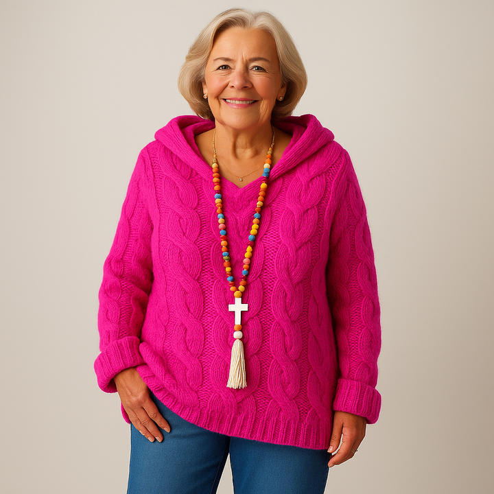 Leena™ – Behagelig og stilfuld strik hoodie