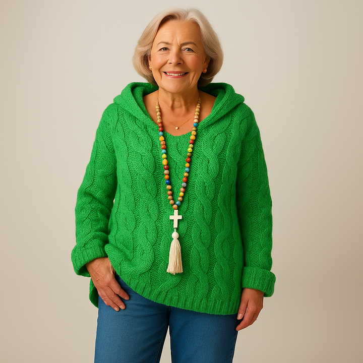 Kirsi™ – Komfortabel og stilfuld strik hoodie