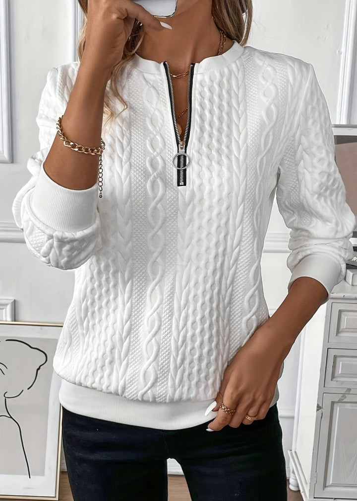 EMMA™ | Elegant Quarter-Zip Sweater