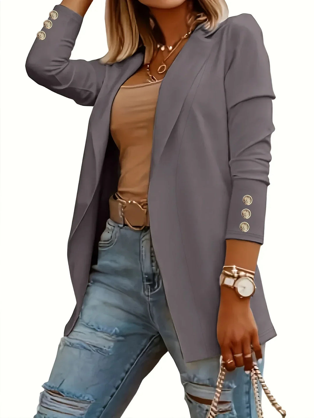 EMMA™ - Chic Åben Front Jakke