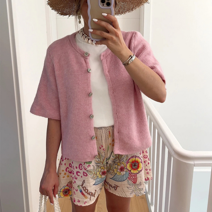 ALMA™ – Casual Sommer Letvægts Kortærmet Cardigan
