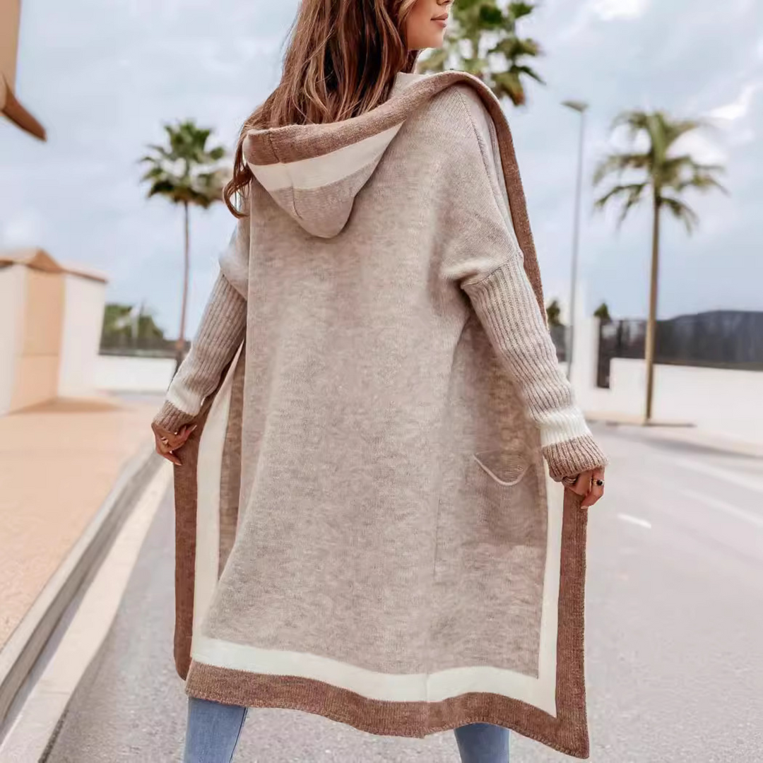 PLATO™ - Casual Åben Front Oversized Hoodie Cardigan