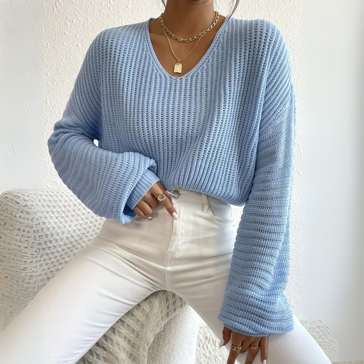 ALESI™ - Cozy Langærmet V-Hals Sweater