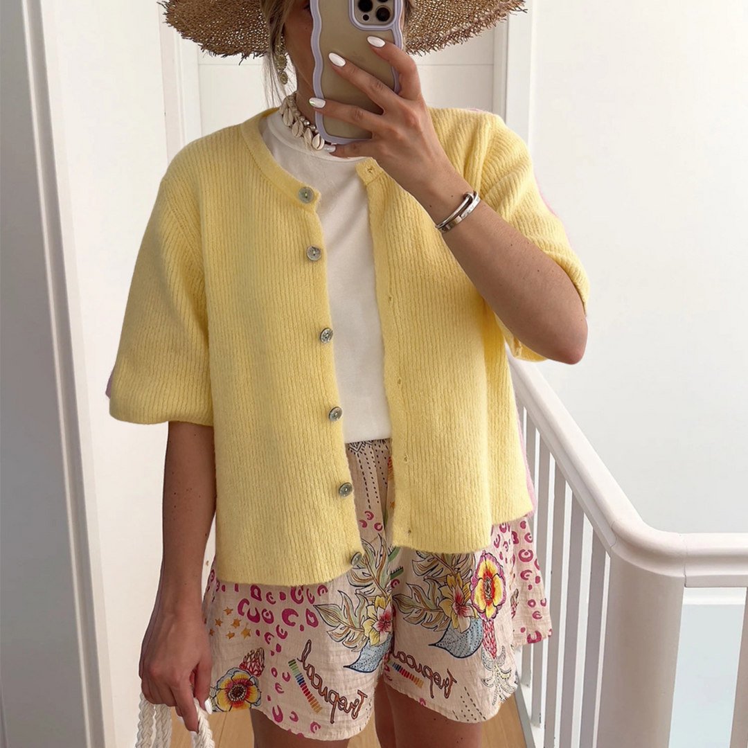 ALMA™ – Casual Sommer Letvægts Kortærmet Cardigan