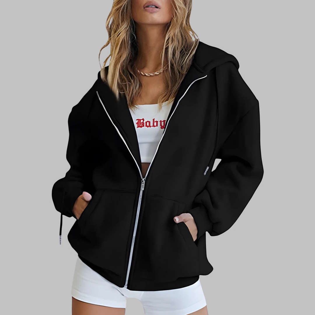 DARA™ - Klassisk Zip Up Oversized Hoodie Jakke