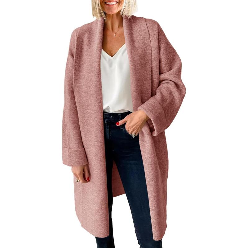 OLIVIENE™ - Komfortabel Chunky Åben Front Oversized Lang Cardigan