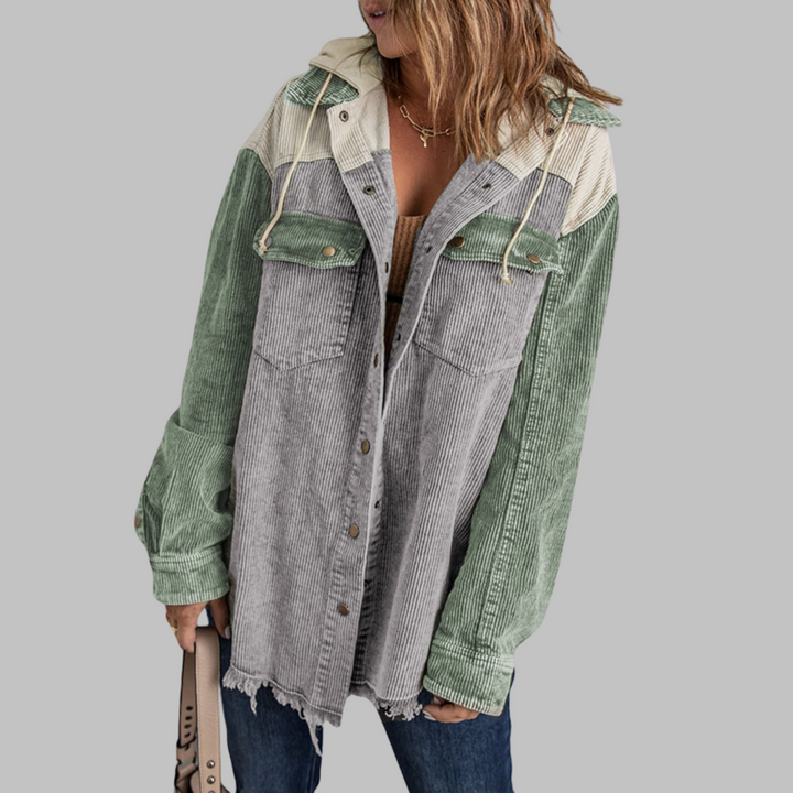 DABRINA™ - Klassisk Knap-ned Langærmet Hættetrøje