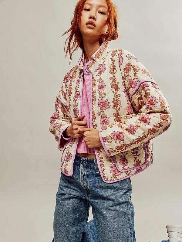 SALENTINE™ - Chic Print Style Langærmet Jakke