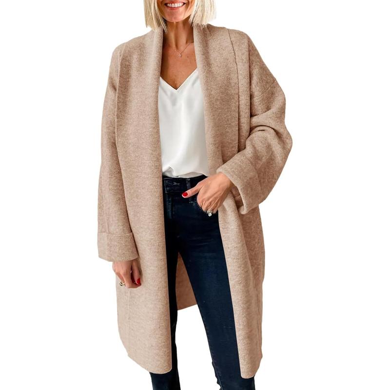 OLIVIENE™ - Komfortabel Chunky Åben Front Oversized Lang Cardigan