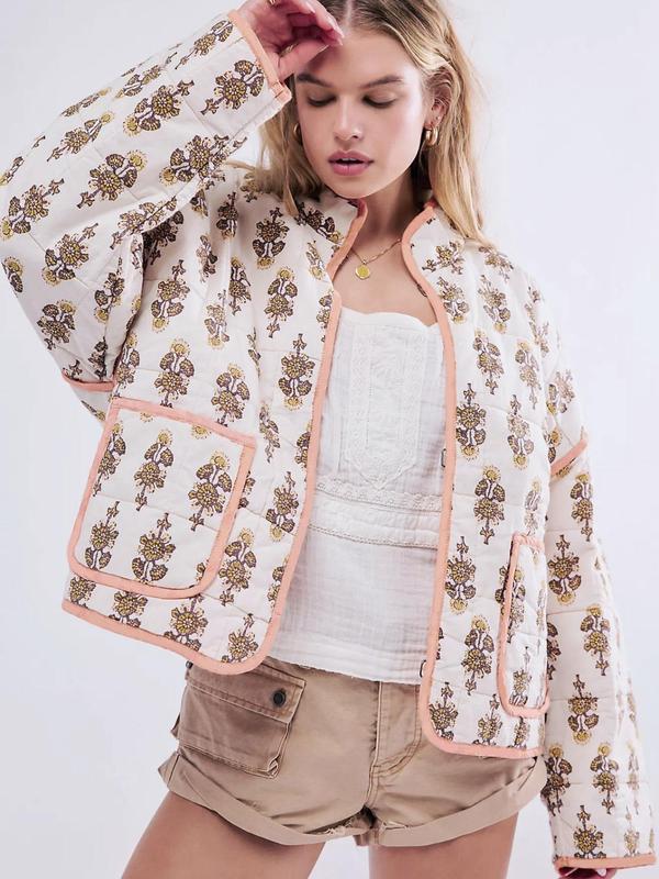 SALENTINE™ - Chic Print Style Langærmet Jakke