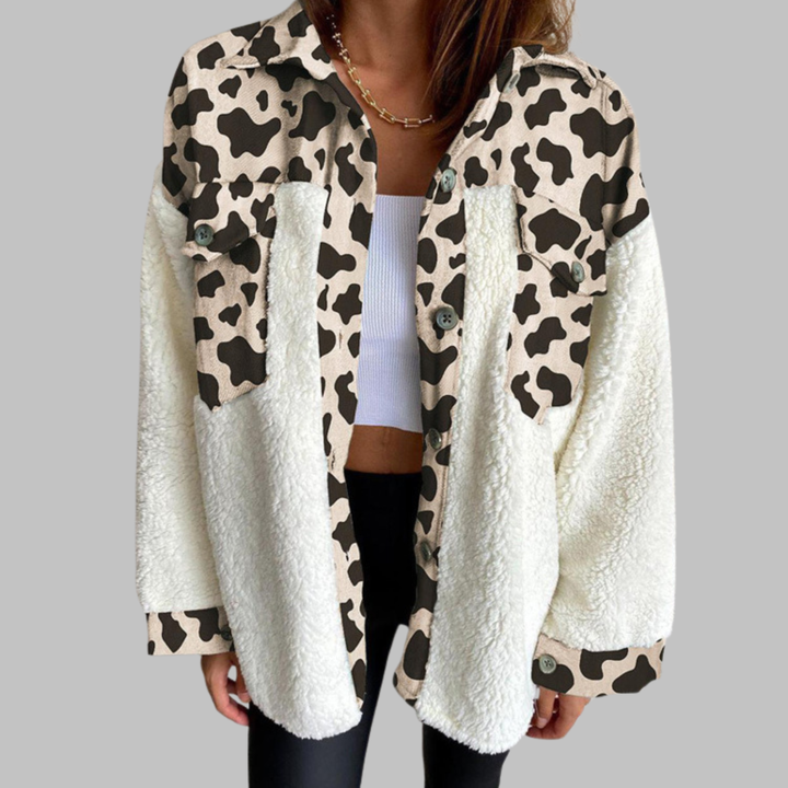 SUNNIE™ - Cozy Langærmet Knap-Ned Ternet Jakke