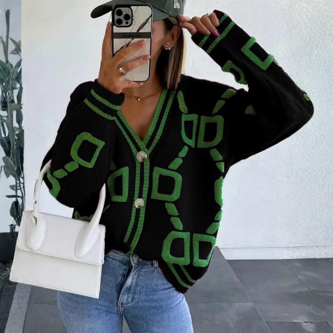 ELEA™ - Elegant Knap-Ned Langærmet Cardigan