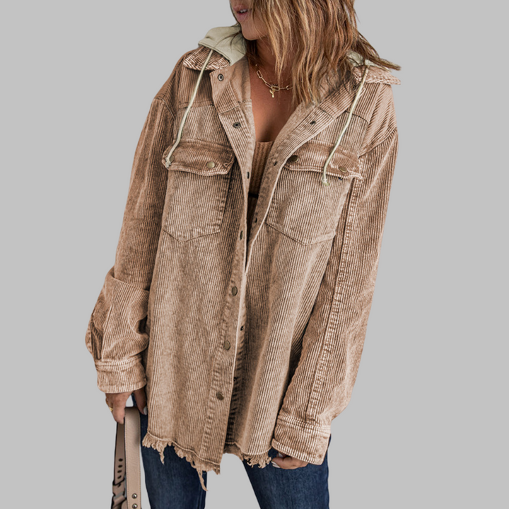 DABRINA™ - Klassisk Knap-ned Langærmet Hættetrøje