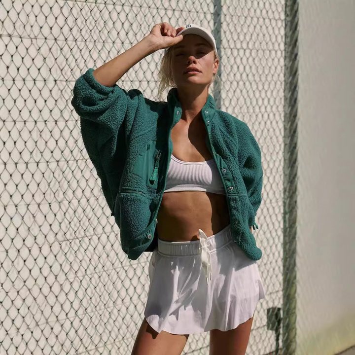 MANCY™ - Casual Knap-Ned Cropped Jakke