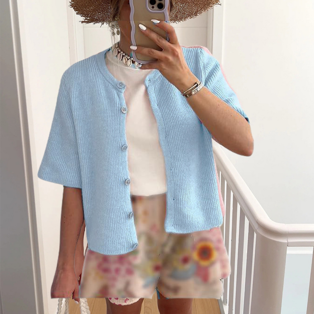 ALMA™ – Casual Sommer Letvægts Kortærmet Cardigan