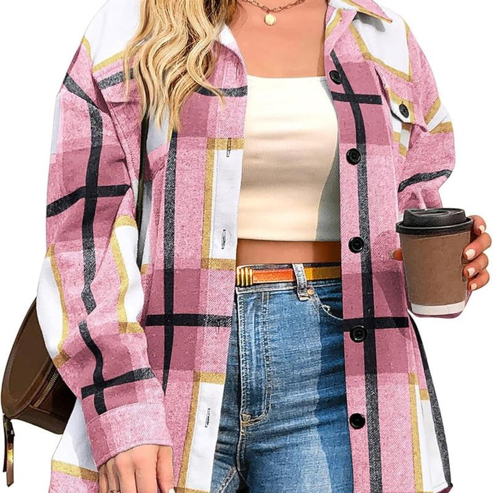 BRIGID™ - Stilfuld Plus-Size Shacket