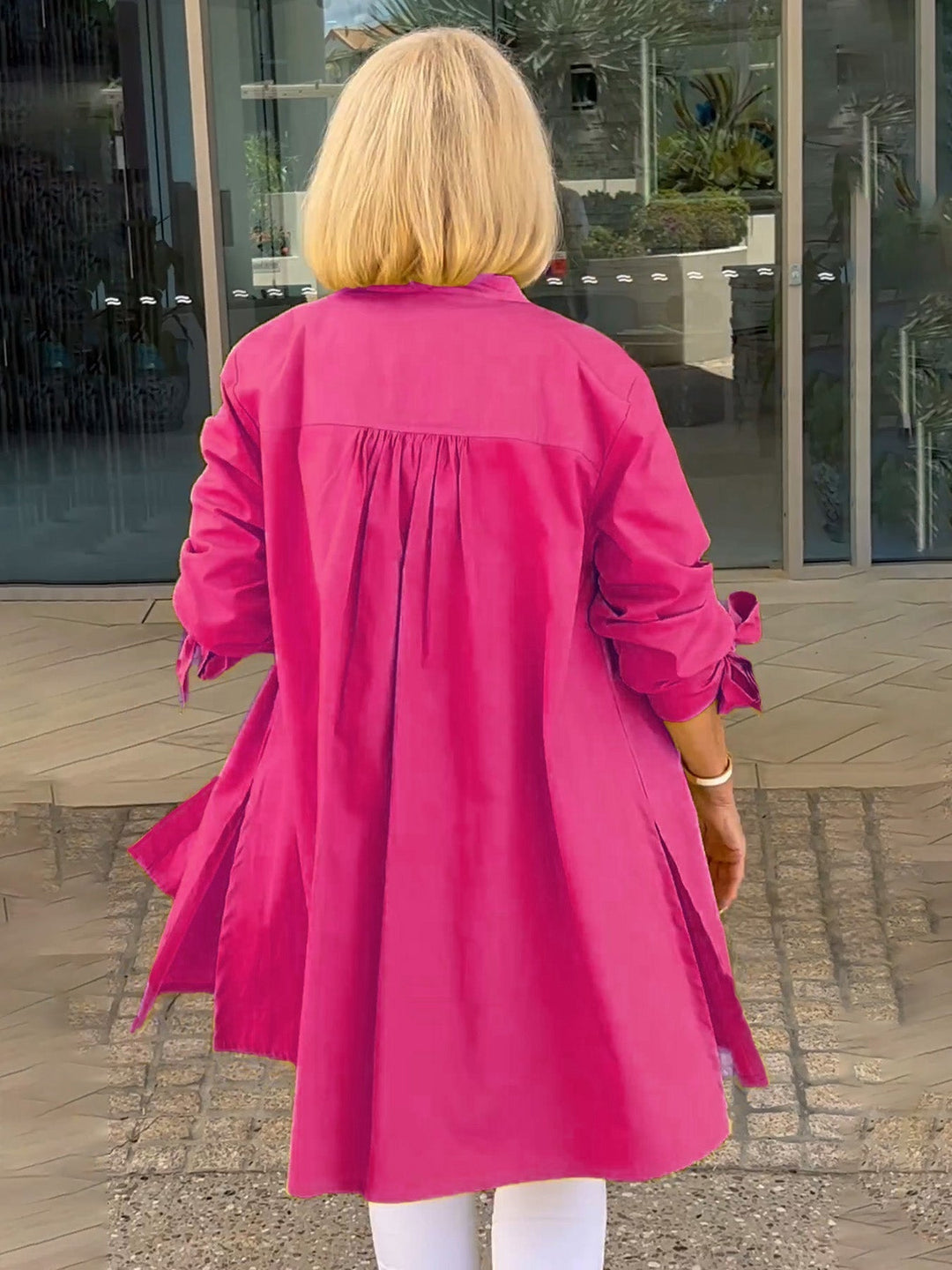 CÉLINA™ - Klassisk Lang Skjortejakke