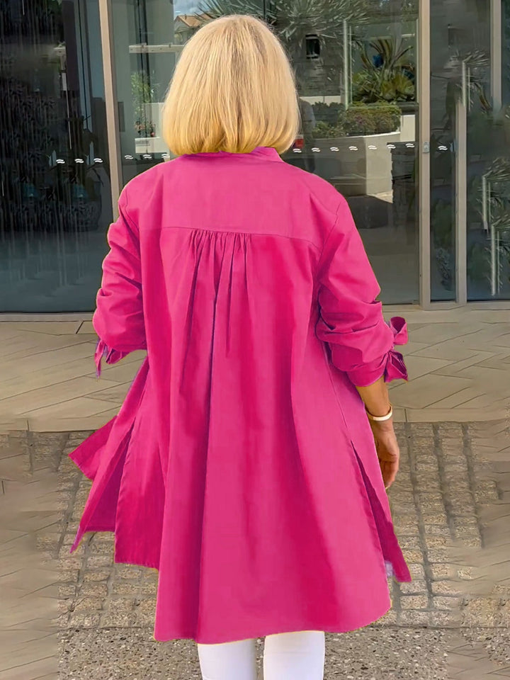 CÉLINA™ - Klassisk Lang Skjortejakke