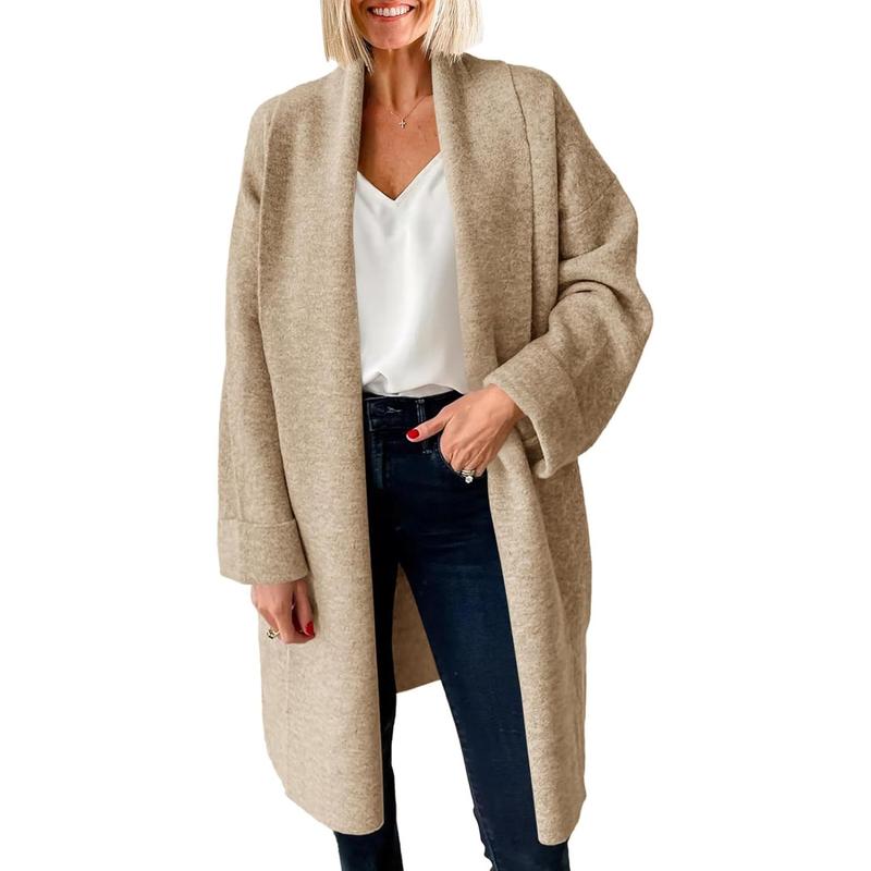 OLIVIENE™ - Komfortabel Chunky Åben Front Oversized Lang Cardigan