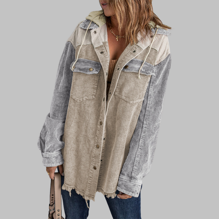 DABRINA™ - Klassisk Knap-ned Langærmet Hættetrøje