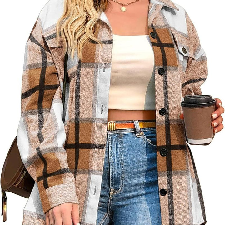 BRIGID™ - Stilfuld Plus-Size Shacket