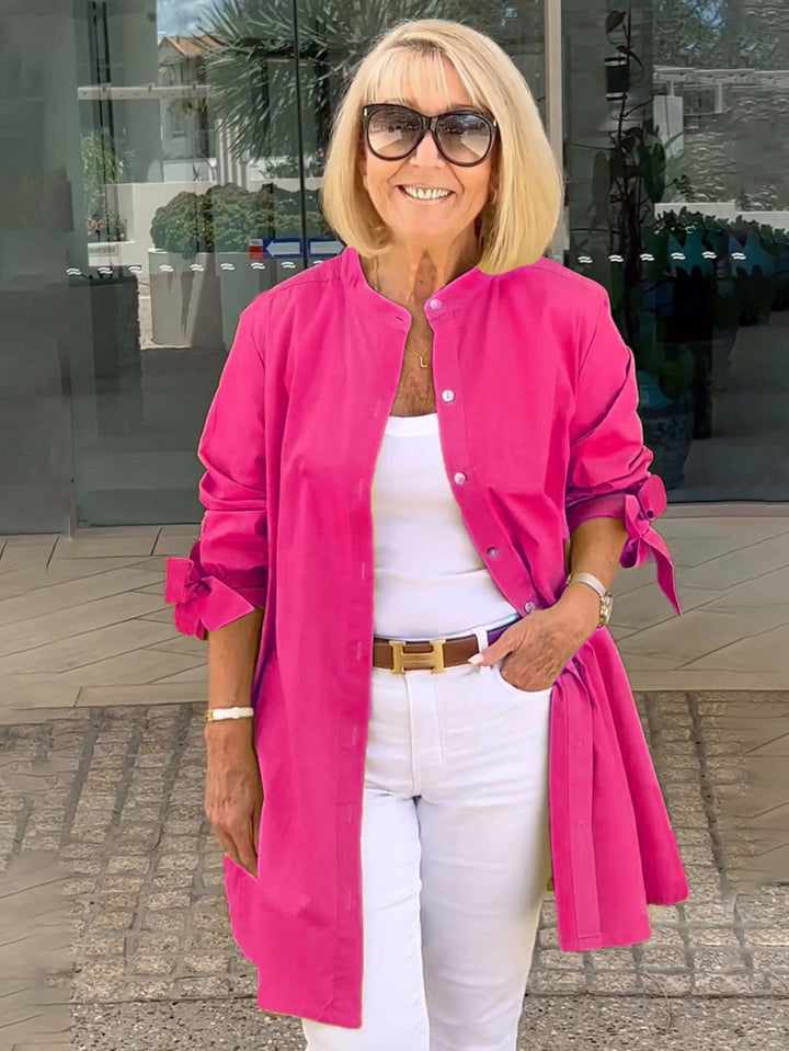 CÉLINA™ - Klassisk Lang Skjortejakke