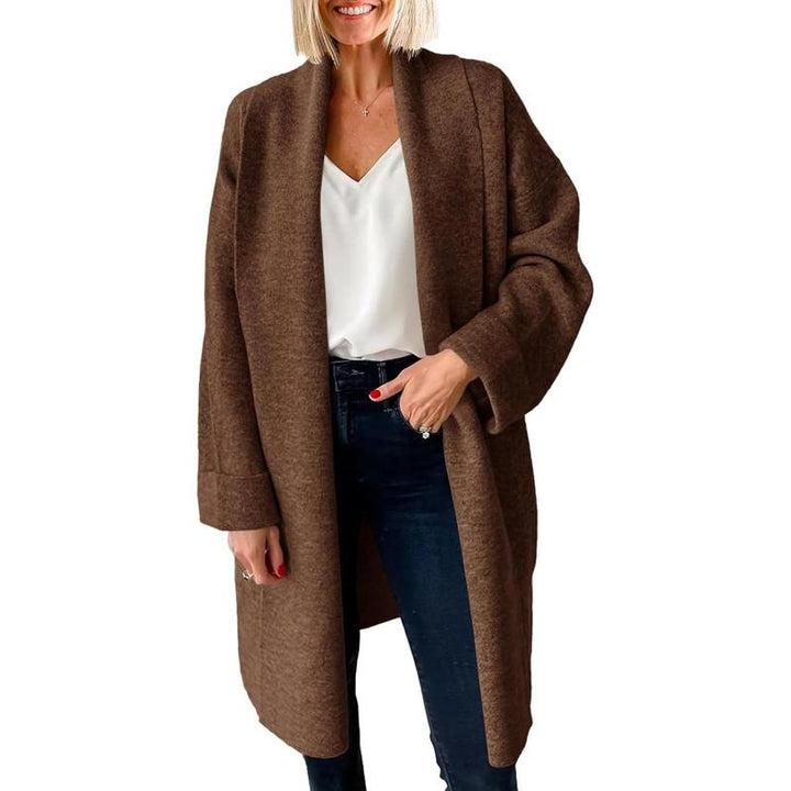 OLIVIENE™ - Komfortabel Chunky Åben Front Oversized Lang Cardigan