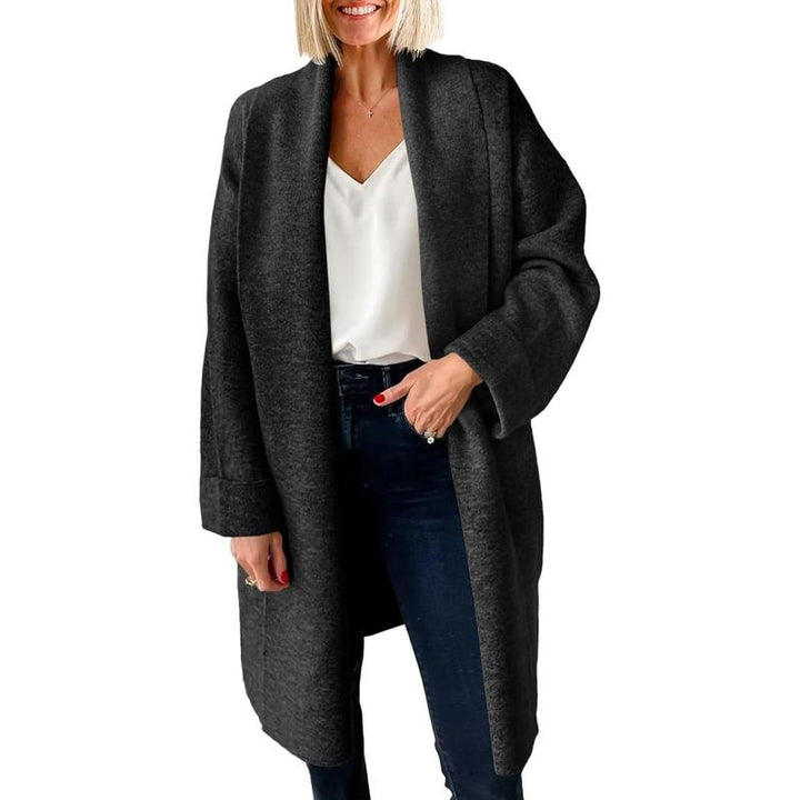 OLIVIENE™ - Komfortabel Chunky Åben Front Oversized Lang Cardigan