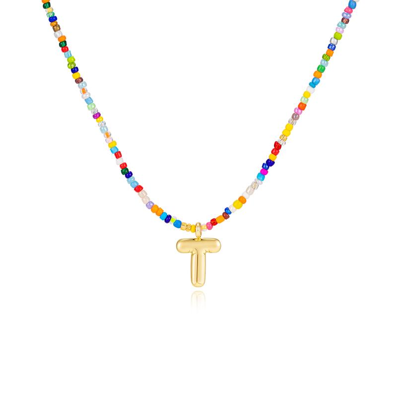 MACY™ - Farverig Boble Bogstav Halskæde