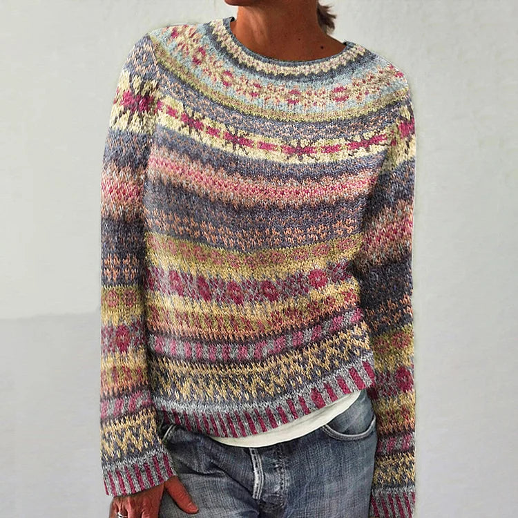 HARPER™ - Livlig Fair Isle Sweater