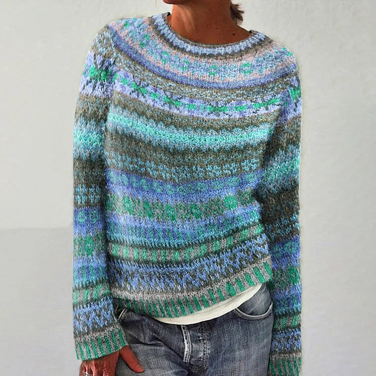 HARPER™ - Livlig Fair Isle Sweater
