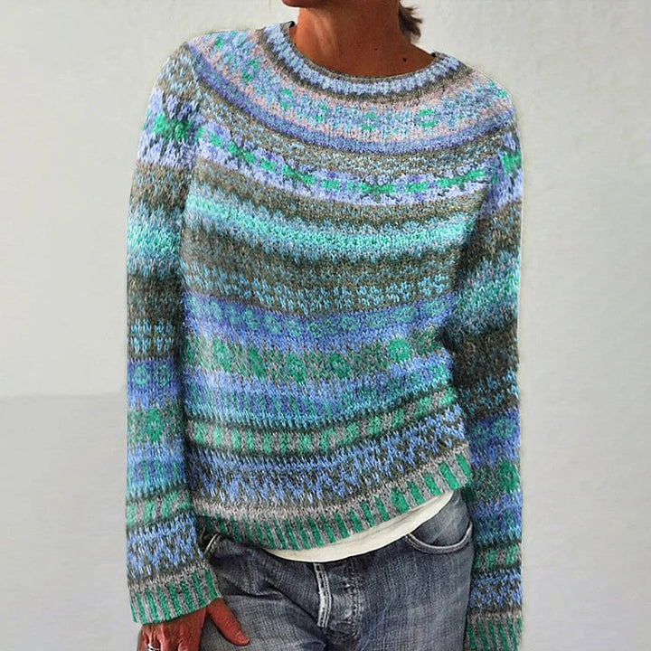 HARPER™ - Livlig Fair Isle Sweater