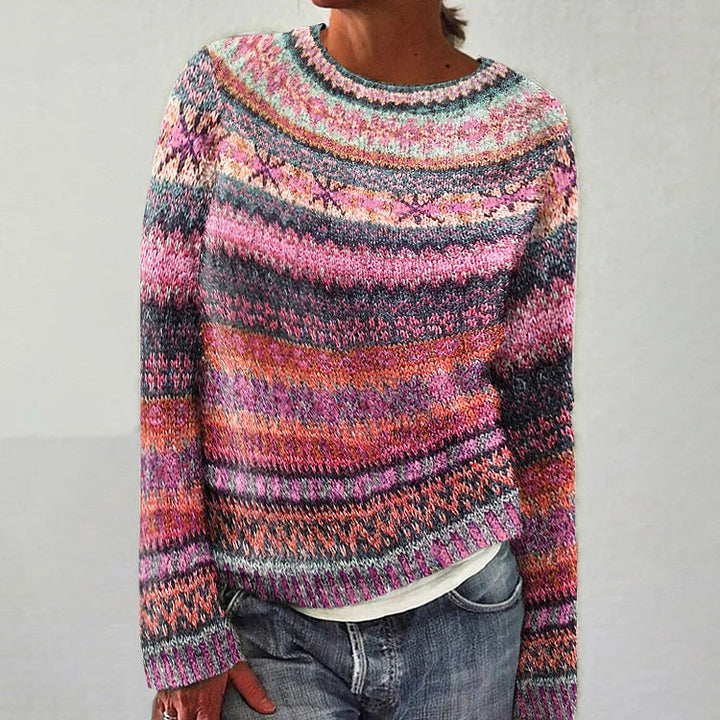 HARPER™ - Livlig Fair Isle Sweater