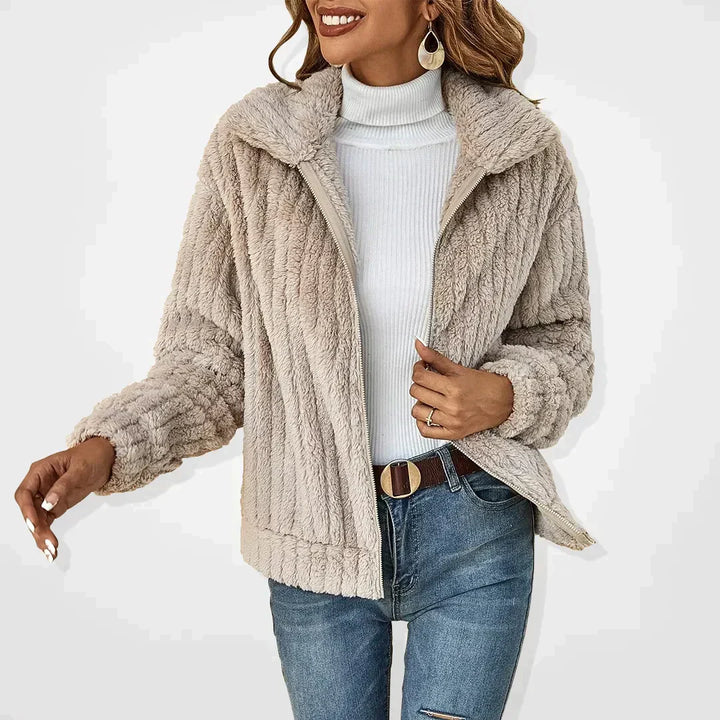 GENEVIEVE™ - Stilfuld Sherpa Jakke