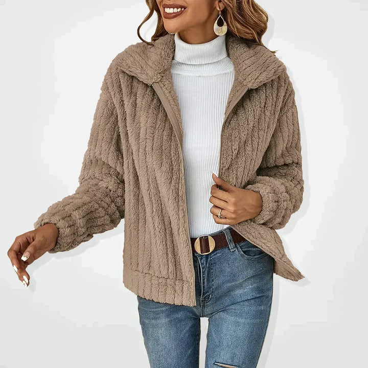 GENEVIEVE™ - Stilfuld Sherpa Jakke