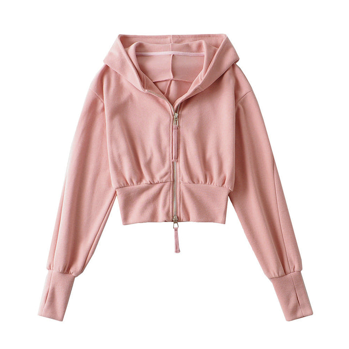 RESLEY™ - Chic Cropped Hooded Zipper Træningsjakke