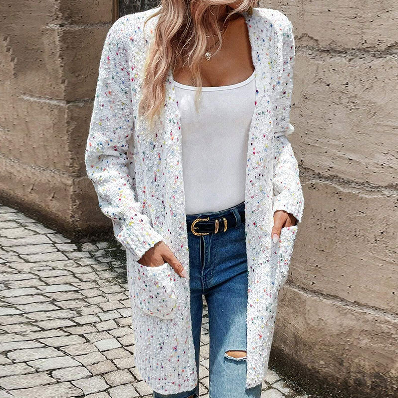 MAYVEN™ - Casual Langærmet Åben Front Cardigan