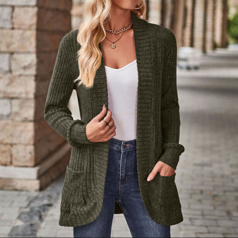 LUCILLE™ - Komfortabel Letvægts Langærmet Åben Front Cardigan