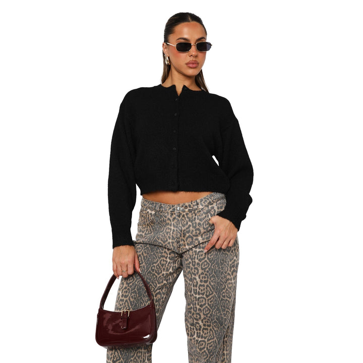 SHASA™ - Casual Cropped Langærmet Cardigan